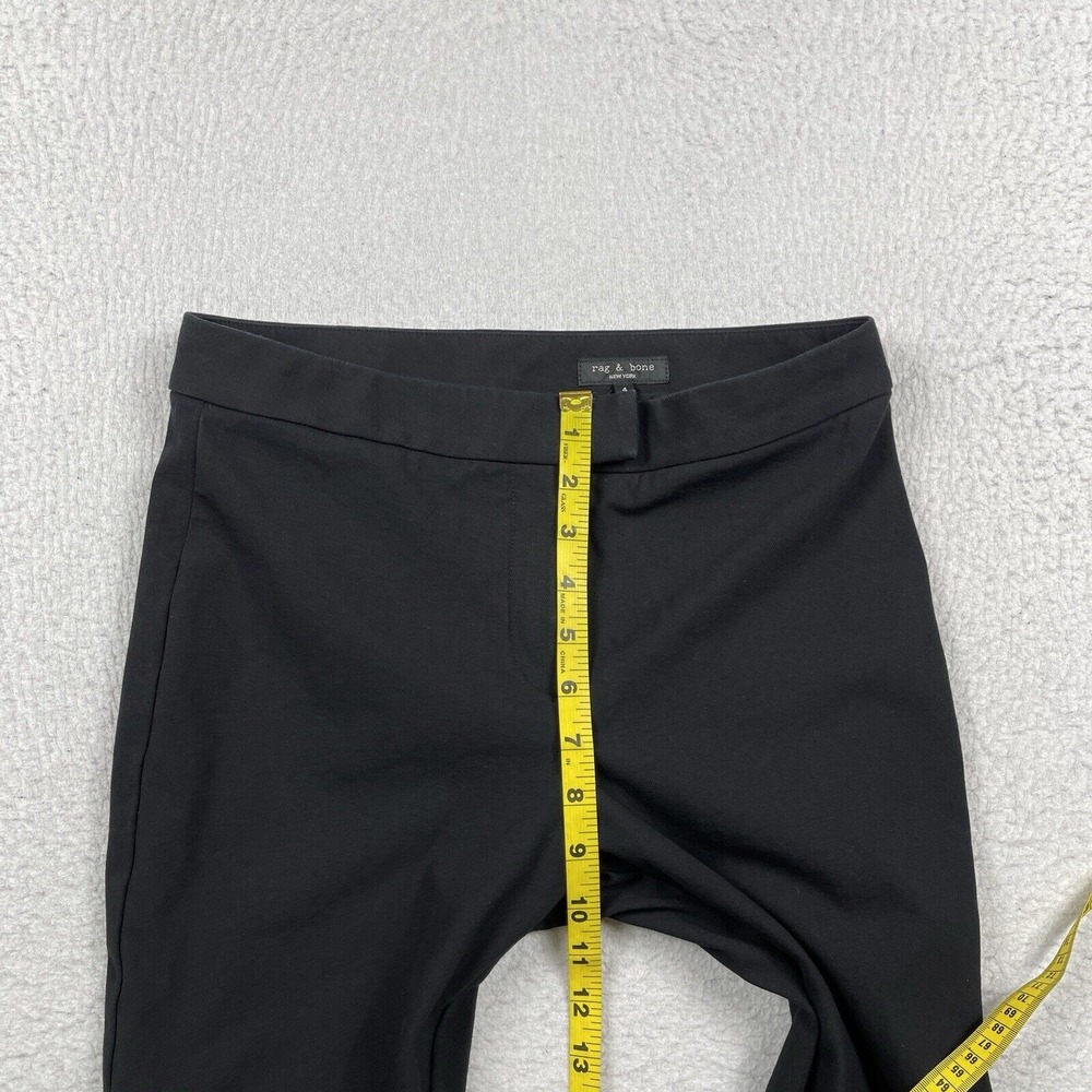 Rag & Bone Pants Womens 4 Black Corporate Career Ladies Workwear Ankle Zippers - Picture 9 of 14